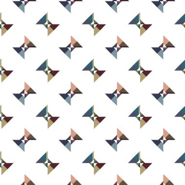 Geometrik şekilli kusursuz desen vektör çizimi
