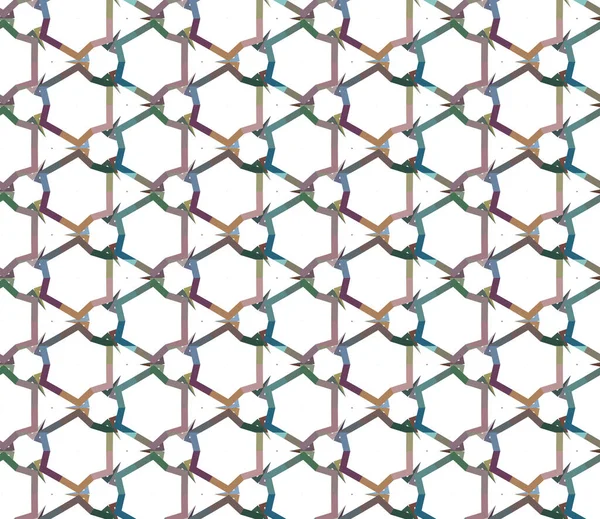 Bezszwowy Wzór Geometrycznych Kształtów Wektor Ilustracji — Wektor stockowy