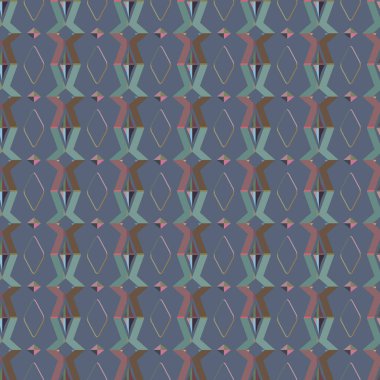 Geometrik şekilli kusursuz desen vektör çizimi