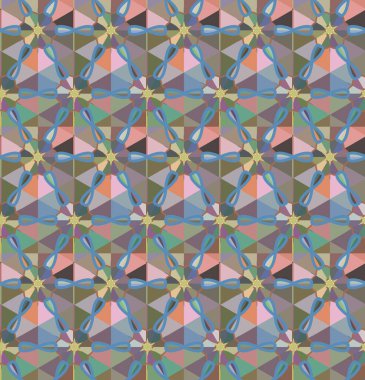 Geometrik şekilli kusursuz desen vektör çizimi