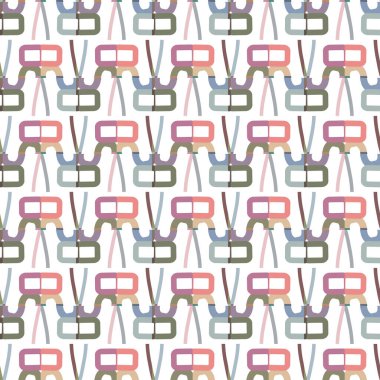 Geometrik şekilli kusursuz desen vektör çizimi