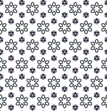 Geometrik şekilli kusursuz desen vektör çizimi