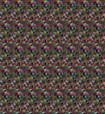 Geometrik şekilli kusursuz desen vektör çizimi