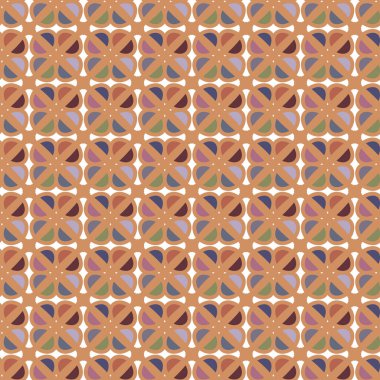 Geometrik şekilli kusursuz desen vektör çizimi