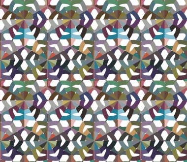 Geometrik şekilli kusursuz desen vektör çizimi