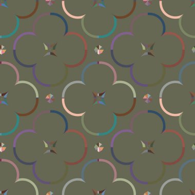 Geometrik şekilli kusursuz desen vektör çizimi