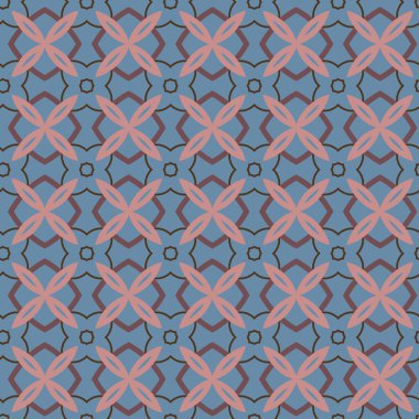 Geometrik şekilli kusursuz desen vektör çizimi