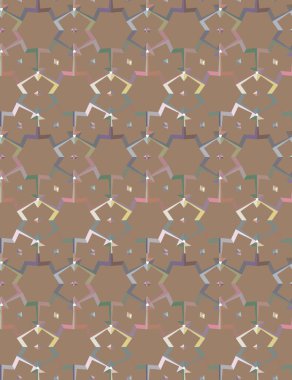 Geometrik şekilli kusursuz desen vektör çizimi