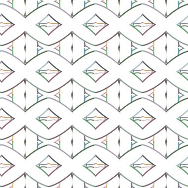 Geometrik şekilli kusursuz desen vektör çizimi