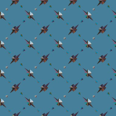 Geometrik şekilli kusursuz desen vektör çizimi