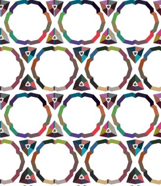 Geometrik şekilli kusursuz desen vektör çizimi