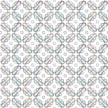 Geometrik şekilli kusursuz desen vektör çizimi