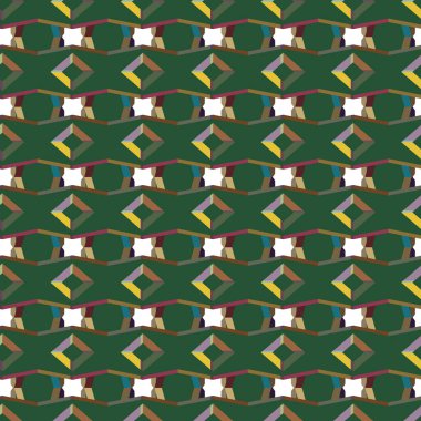 Geometrik şekilli kusursuz desen vektör çizimi