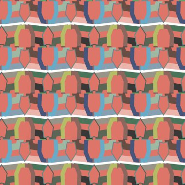 Modern geometrik vektör tasarımı, kusursuz desen çizimi