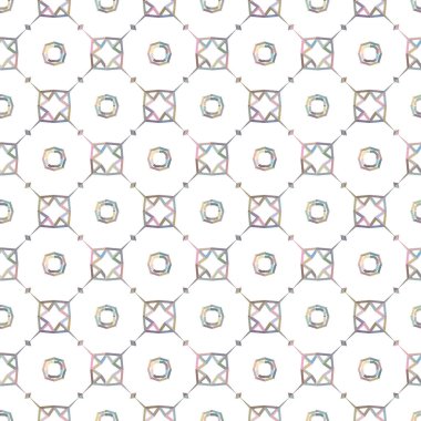 Geometrik şekilli kusursuz desen vektör çizimi
