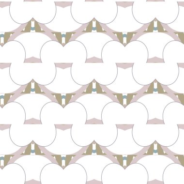 Geometrik şekilli kusursuz desen vektör çizimi