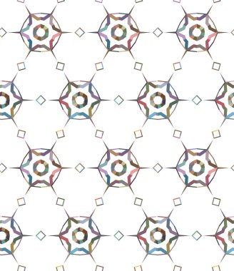 Modern geometrik vektör tasarımı, kusursuz desen çizimi