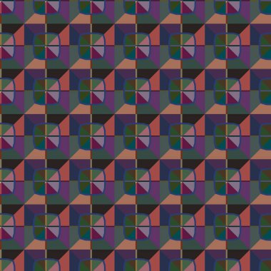 Geometrik şekilli kusursuz desen vektör çizimi