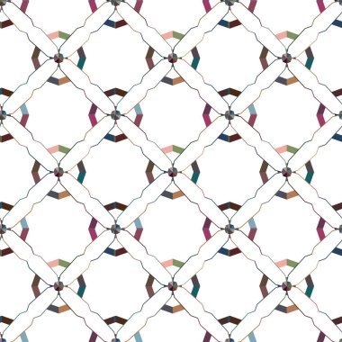 Modern geometrik vektör tasarımı, kusursuz desen çizimi