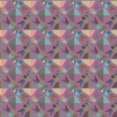 Geometrik şekilli kusursuz desen vektör çizimi