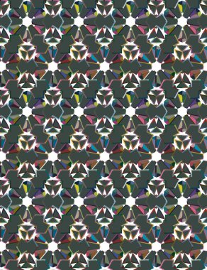 Geometrik şekilli kusursuz desen vektör çizimi