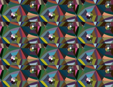 Geometrik şekilli kusursuz desen vektör çizimi