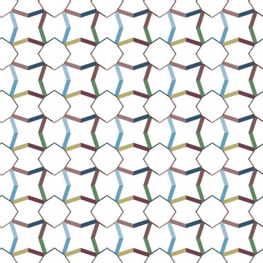 Geometrik şekilli kusursuz desen vektör çizimi