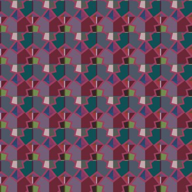 Geometrik şekilli kusursuz desen vektör çizimi