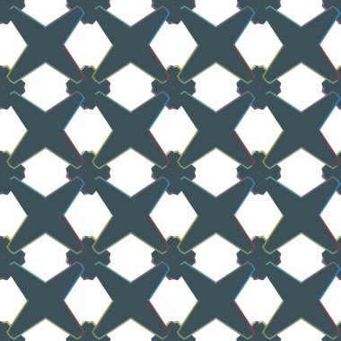 Geometrik şekilli kusursuz desen vektör çizimi