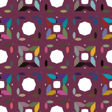 Modern geometrik vektör tasarımı, kusursuz desen çizimi