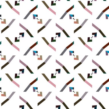 Geometrik şekilli kusursuz desen vektör çizimi