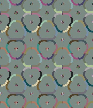 Geometrik şekilli kusursuz desen vektör çizimi