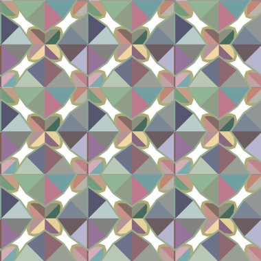 Geometrik şekilli kusursuz desen vektör çizimi