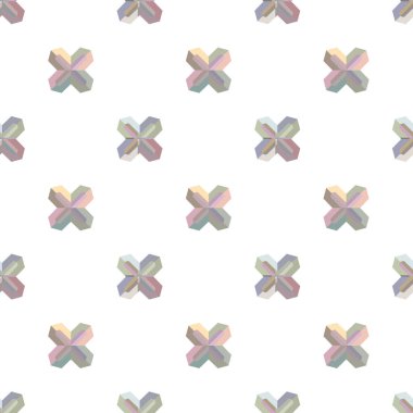 Geometrik şekilli kusursuz desen vektör çizimi