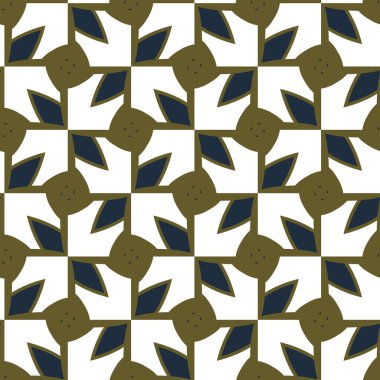Geometrik şekilli kusursuz desen vektör çizimi