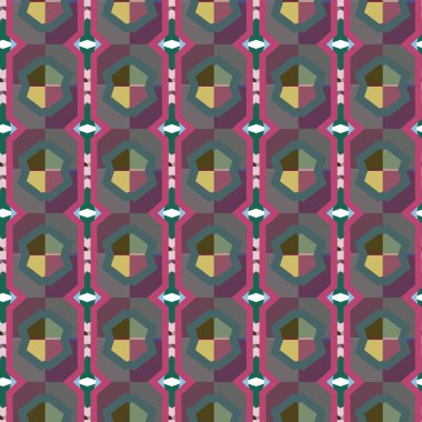Geometrik şekilli kusursuz desen vektör çizimi