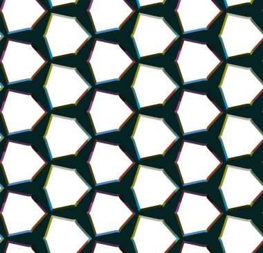 Modern geometrik vektör tasarımı, kusursuz desen çizimi