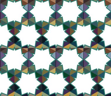 Modern geometrik vektör tasarımı, kusursuz desen çizimi