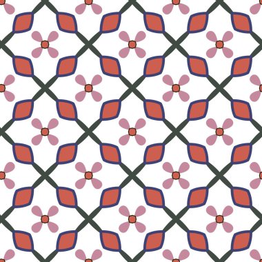 Geometrik şekilli kusursuz desen vektör çizimi