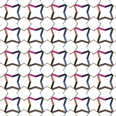 Modern geometrik vektör tasarımı, kusursuz desen çizimi