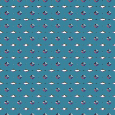 Geometrik şekilli kusursuz desen vektör çizimi