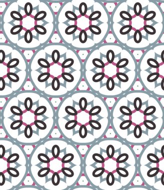 Geometrik şekilli kusursuz desen vektör çizimi