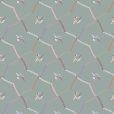 Geometrik şekilli kusursuz desen vektör çizimi