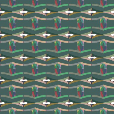 Geometrik şekilli kusursuz desen vektör çizimi