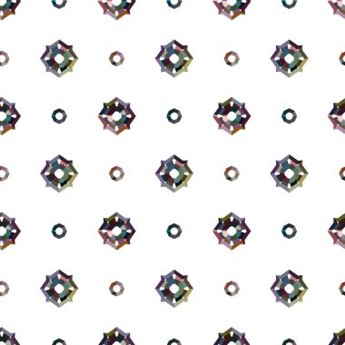 Geometrik şekilli kusursuz desen vektör çizimi