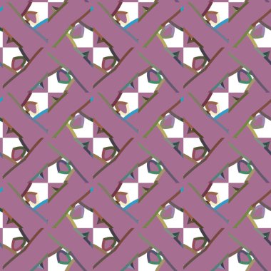 Geometrik şekilli kusursuz desen vektör çizimi