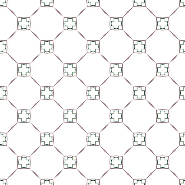 Padrão Sem Costura Com Formas Geométricas Ilustração Vetorial — Vetor de Stock