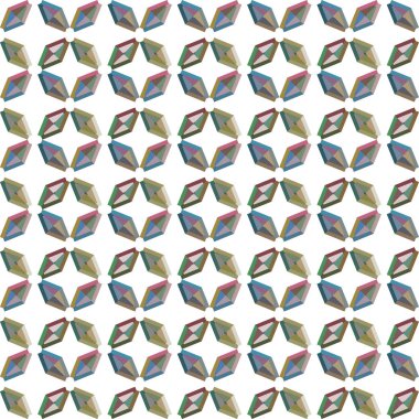 Geometrik şekilli kusursuz desen vektör çizimi