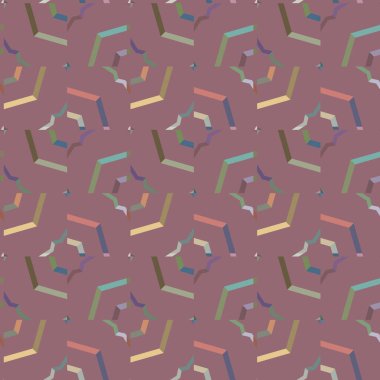 Geometrik şekilli kusursuz desen vektör çizimi