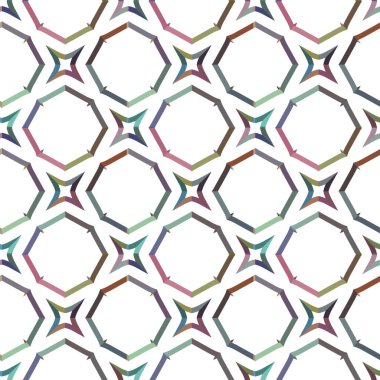 Geometrik şekilli kusursuz desen vektör çizimi